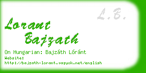 lorant bajzath business card