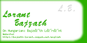 lorant bajzath business card